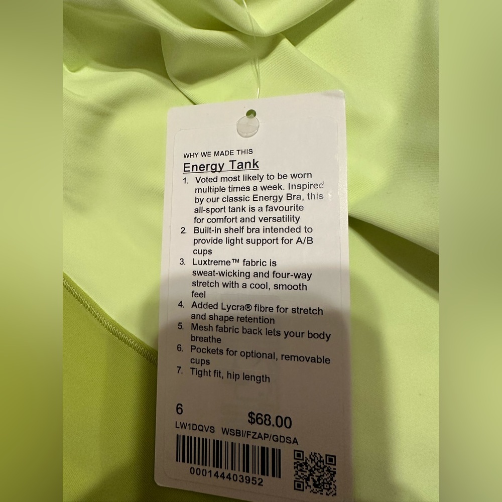 Lululemon Energy Tank - Picture 7 of 9